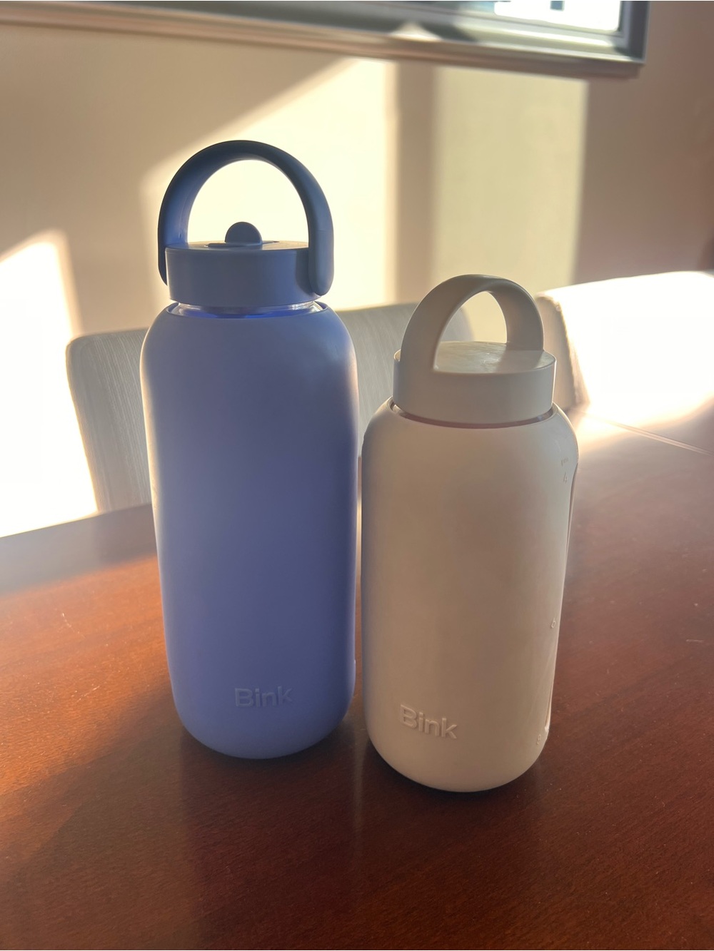 Bink Stainless Water Bottles — Blue & Cream